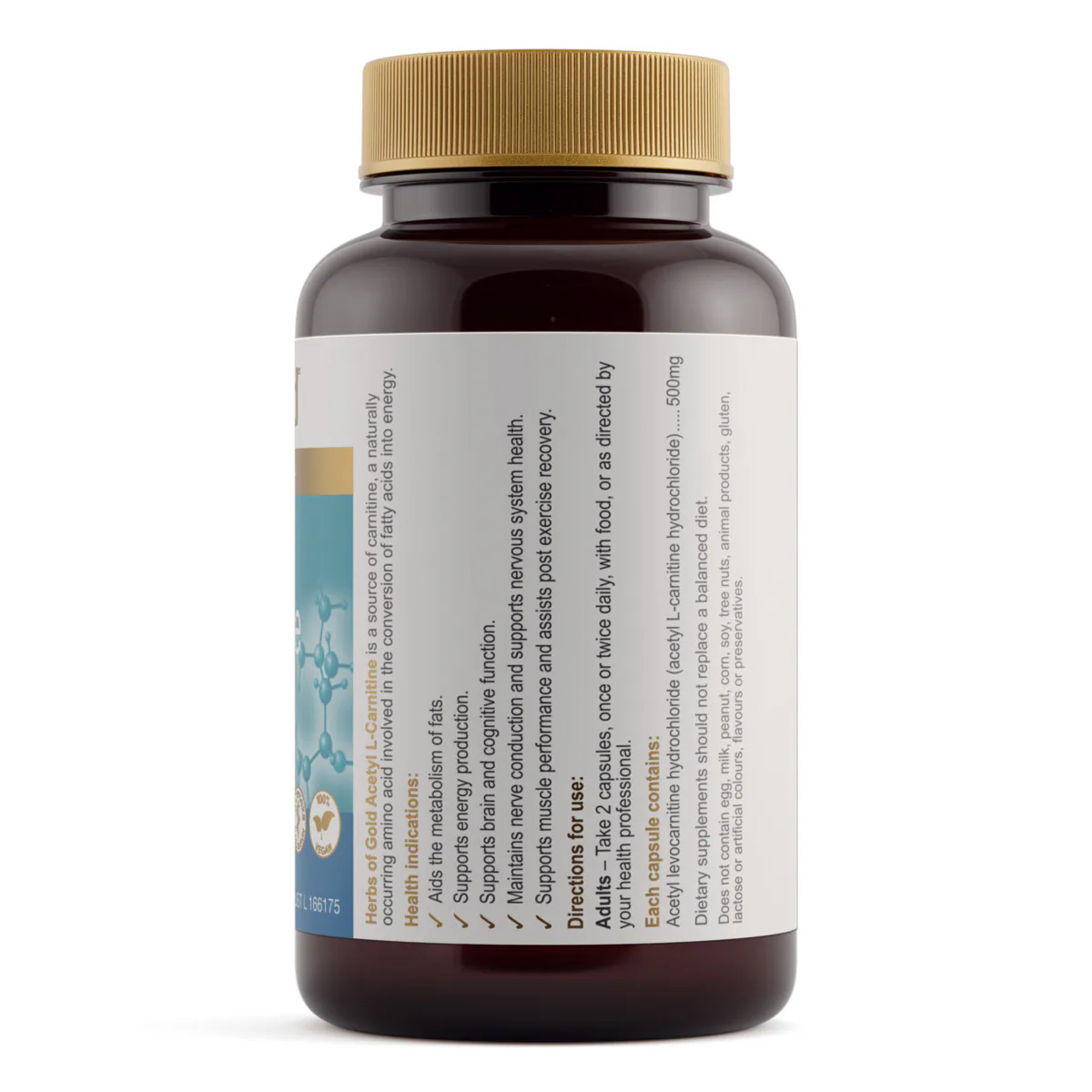 Thumbnail Herbs of Gold Acetyl L-Carnitine 60 Capsules