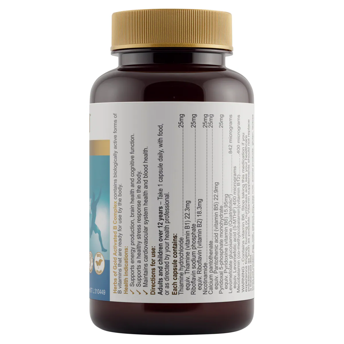 Thumbnail Herbs of Gold Activated B Complex 60 Capsules