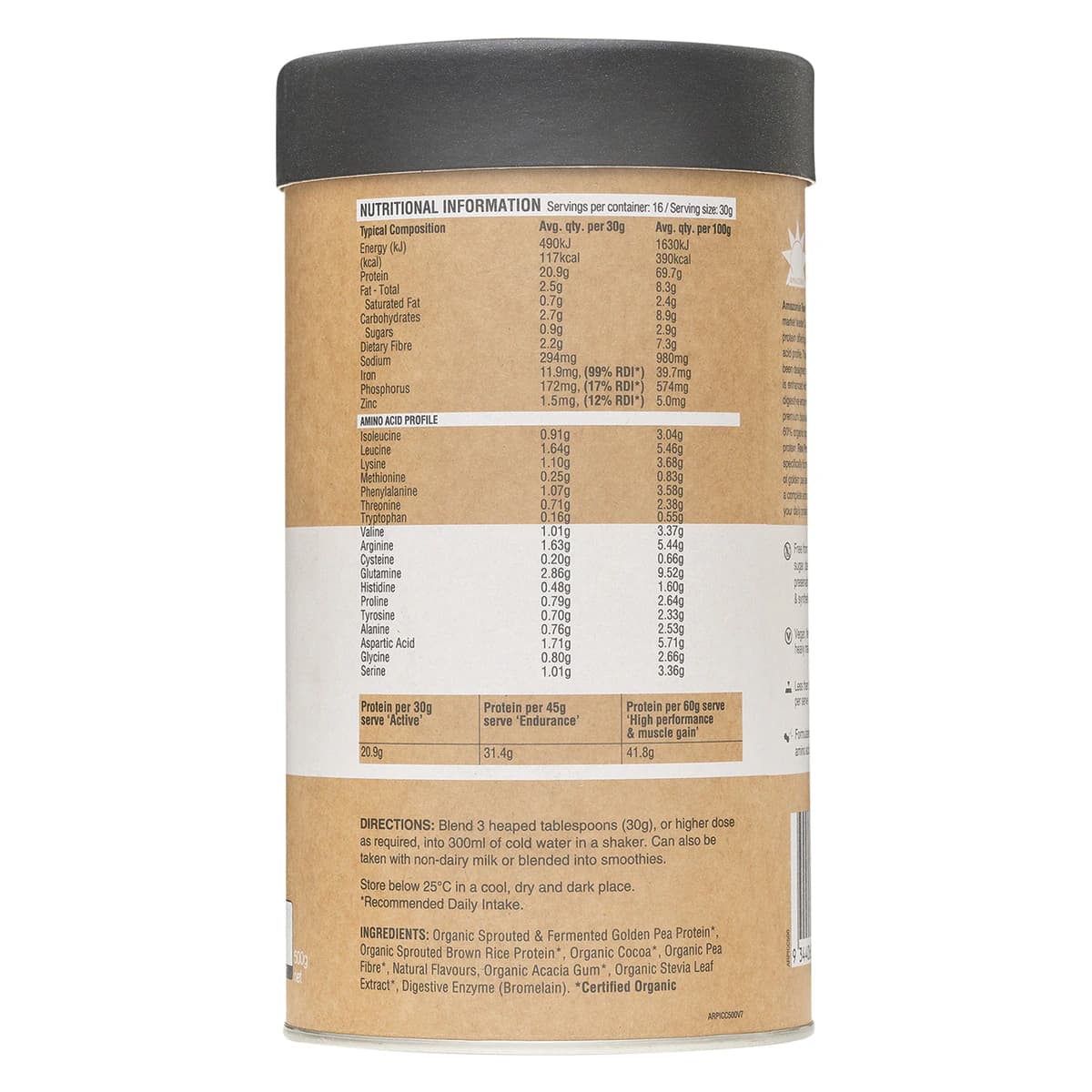 Thumbnail Amazonia Raw Protein Isolate Choc Coconut 500g