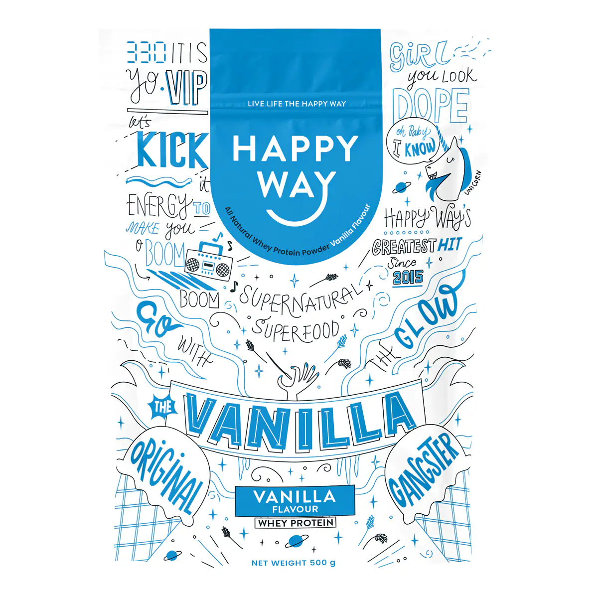 Thumbnail Happy Way Whey Protein Powder Vanilla 500g