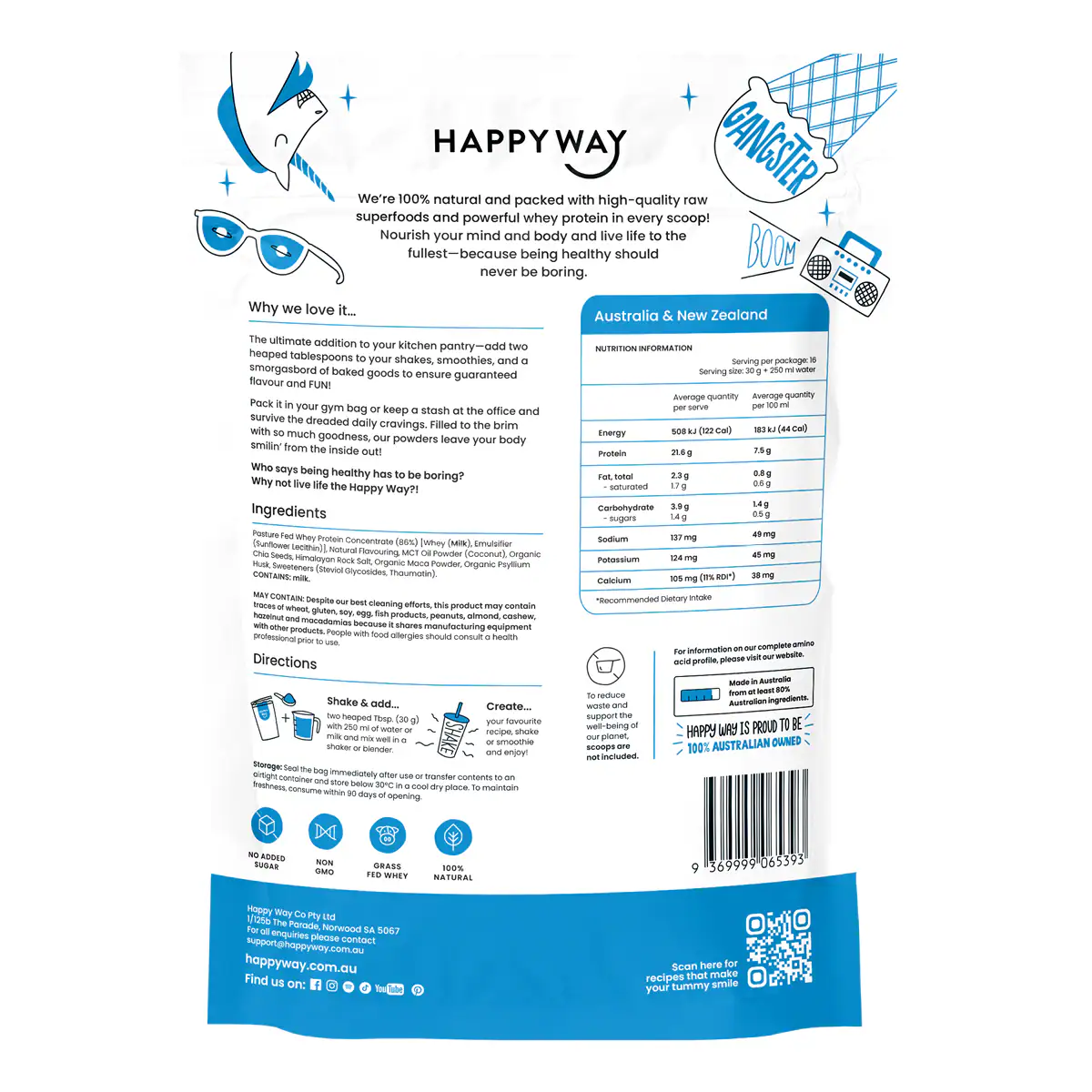 Thumbnail Happy Way Whey Protein Powder Vanilla 500g