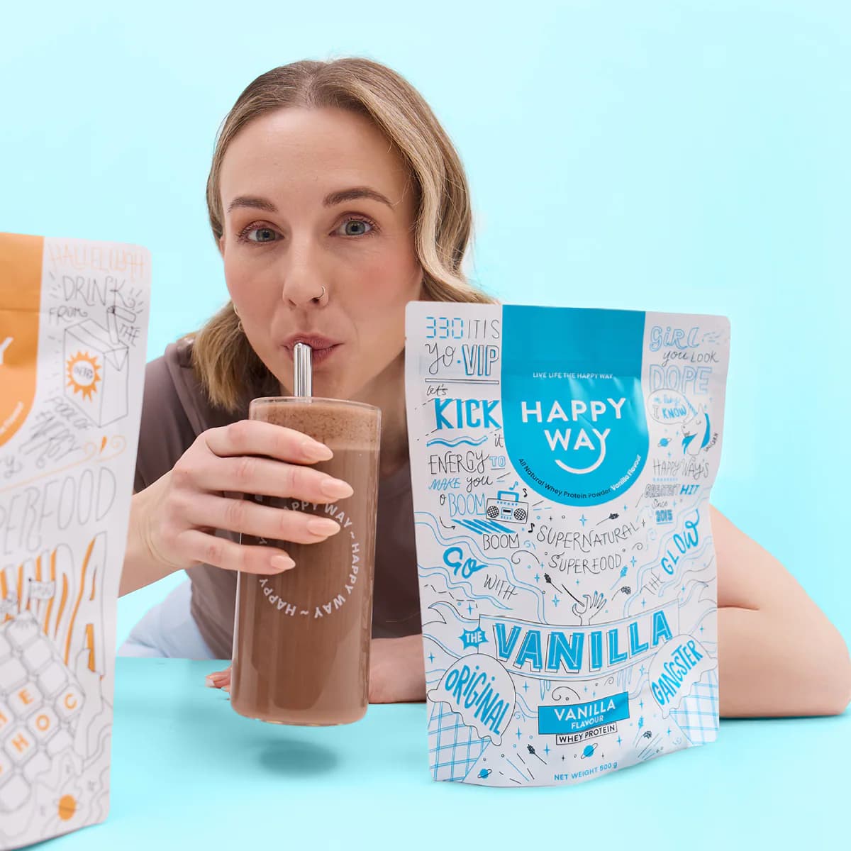 Thumbnail Happy Way Whey Protein Powder Vanilla 1kg
