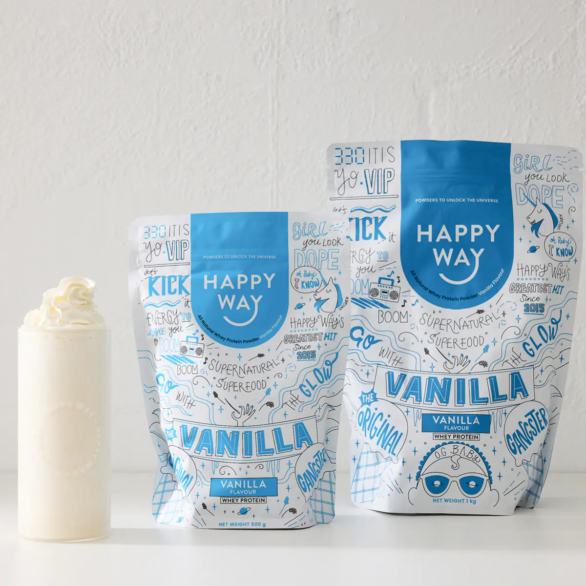 Thumbnail Happy Way Whey Protein Powder Vanilla 1kg