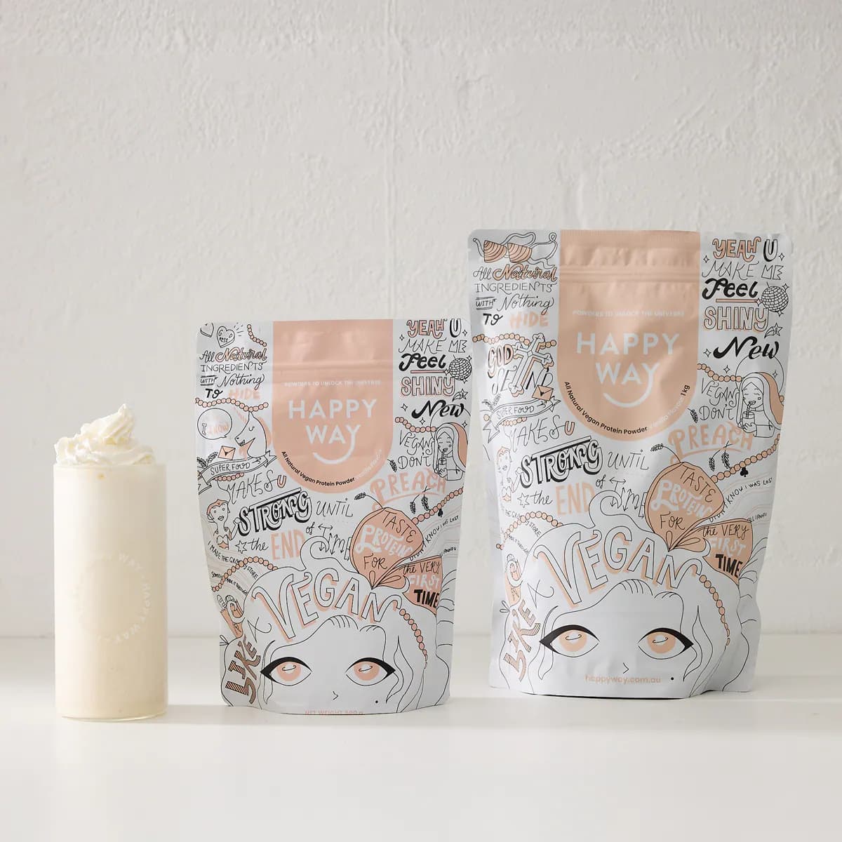 Thumbnail Happy Way Vegan Protein Powder Vanilla 1kg