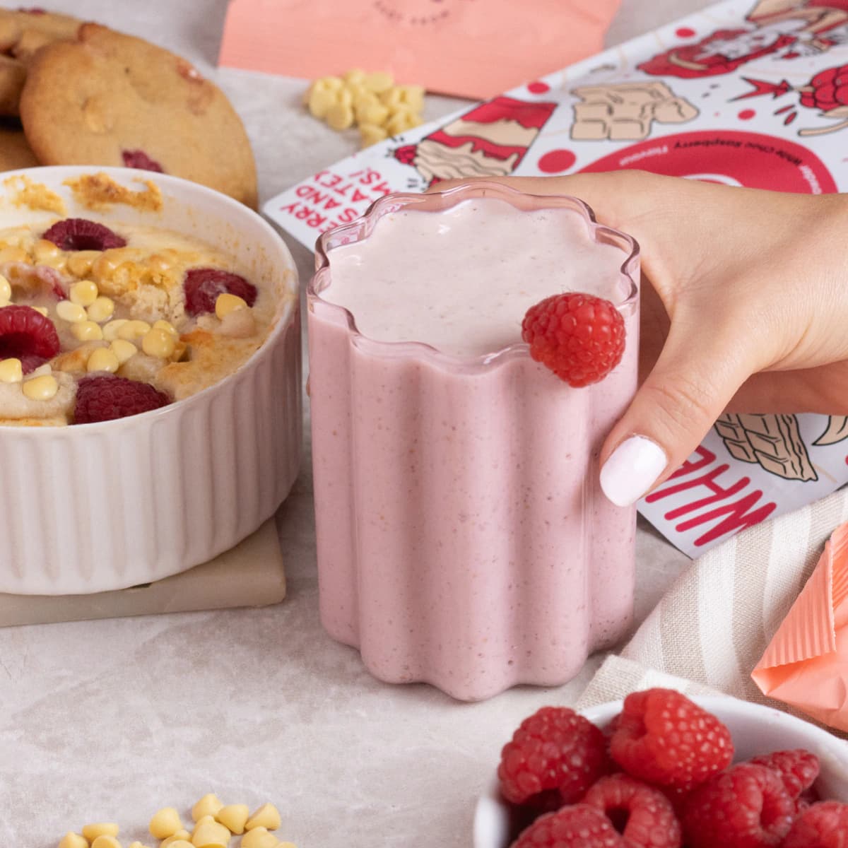 Thumbnail Happy Way Whey Protein Powder White Choc Raspberry 500g