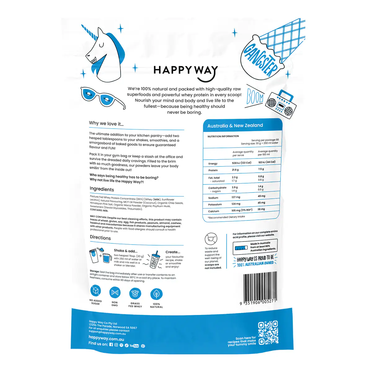 Thumbnail Happy Way Whey Protein Powder Vanilla 2kg