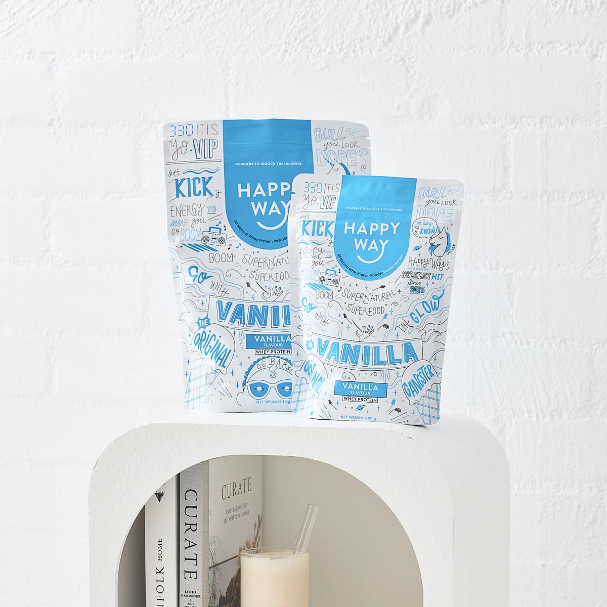 Thumbnail Happy Way Whey Protein Powder Vanilla 2kg