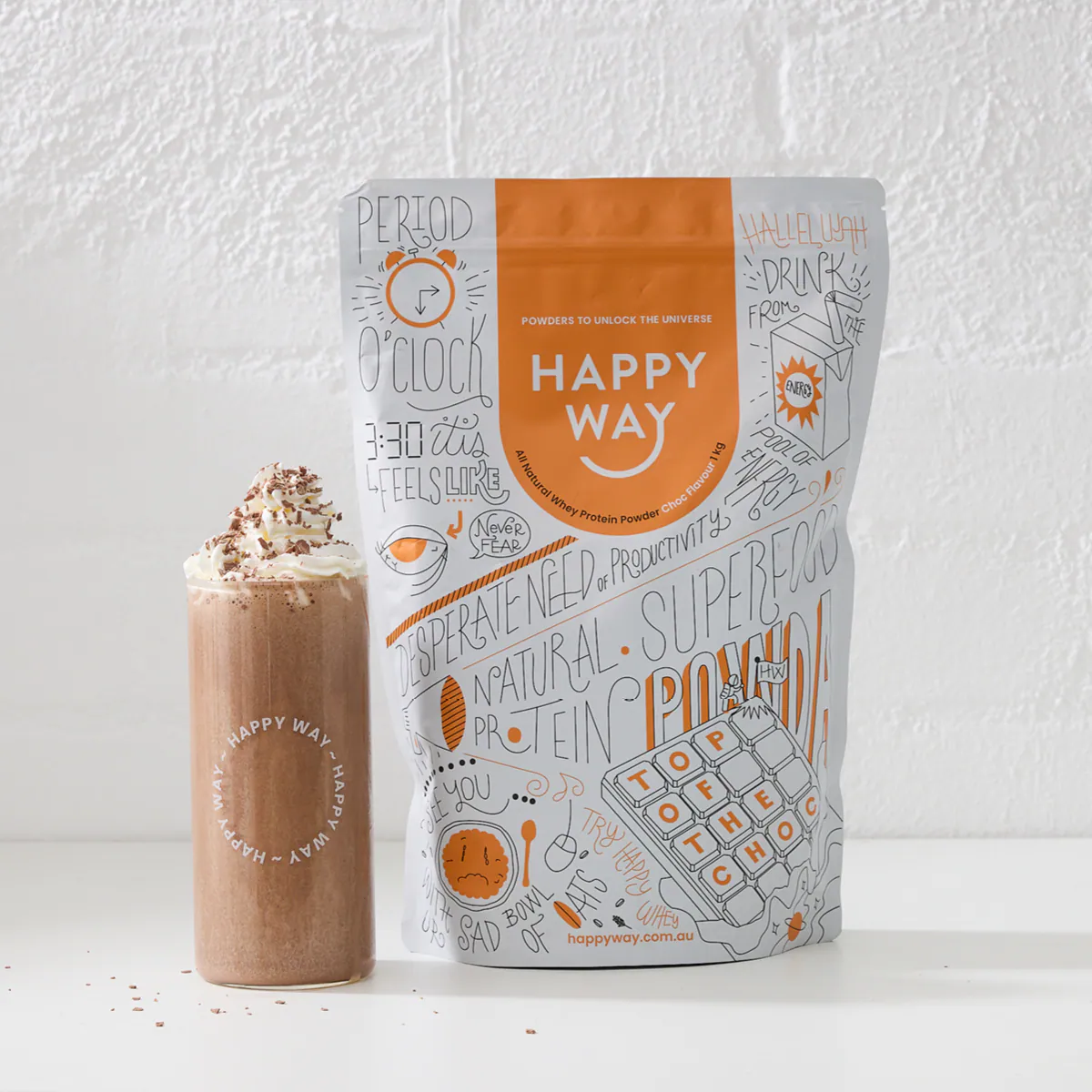 Thumbnail Happy Way Whey Protein Powder Chocolate 2kg