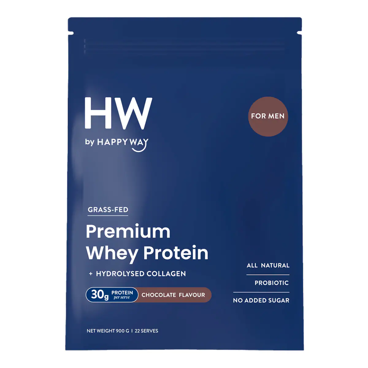 Thumbnail Happy Way Men's Whey Protein Powder Chocolate 900g