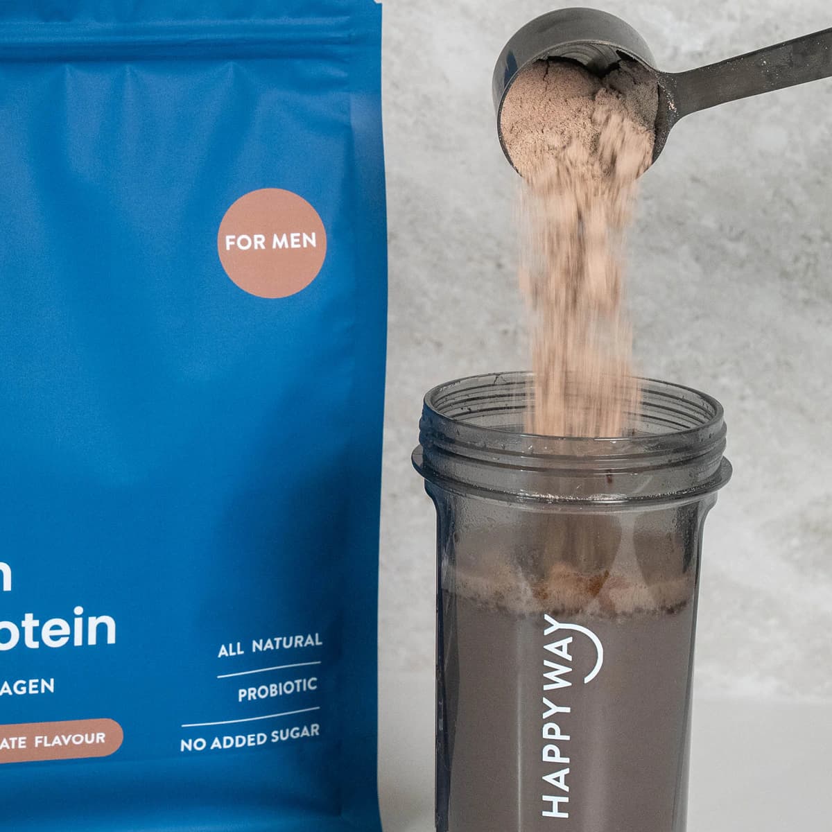 Thumbnail Happy Way Men's Whey Protein Powder Chocolate 900g