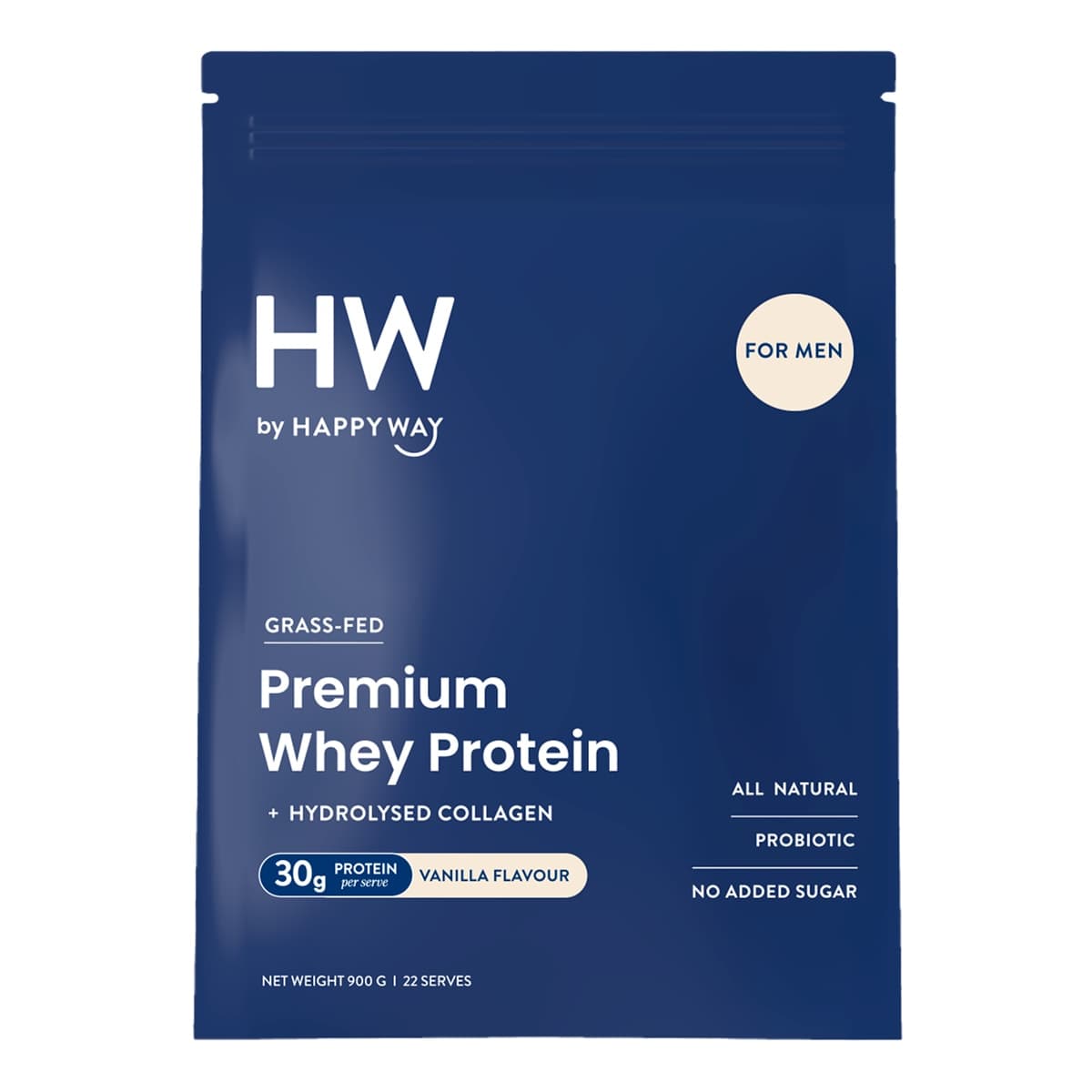 Thumbnail Happy Way Men's Whey Protein Powder Vanilla 900g