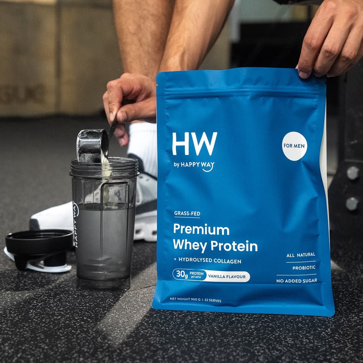 Thumbnail Happy Way Men's Whey Protein Powder Vanilla 900g