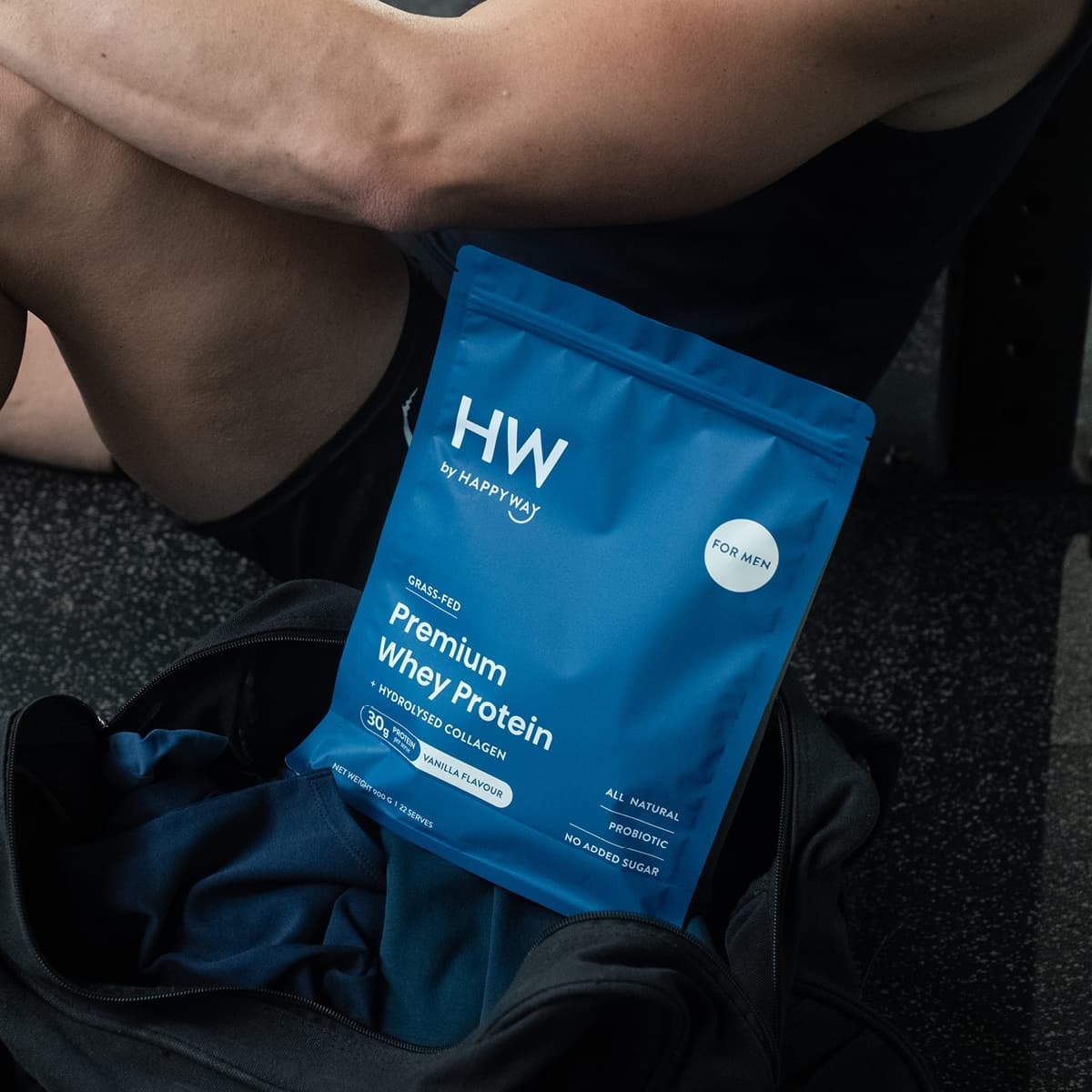 Thumbnail Happy Way Men's Whey Protein Powder Vanilla 900g
