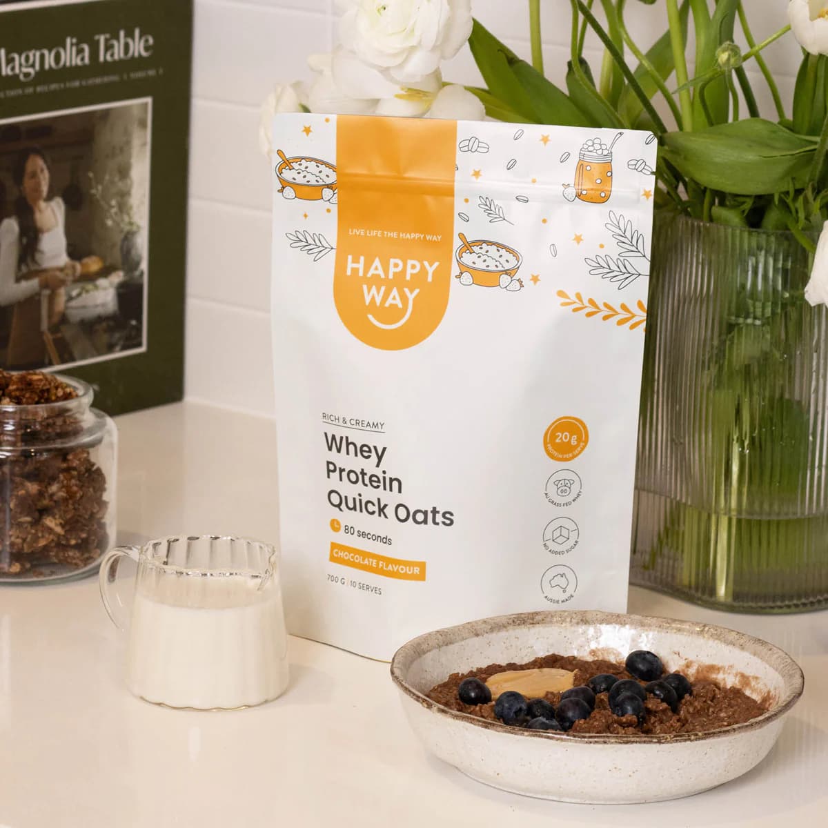 Thumbnail Happy Way Whey Protein Quick Oats Chocolate 700g