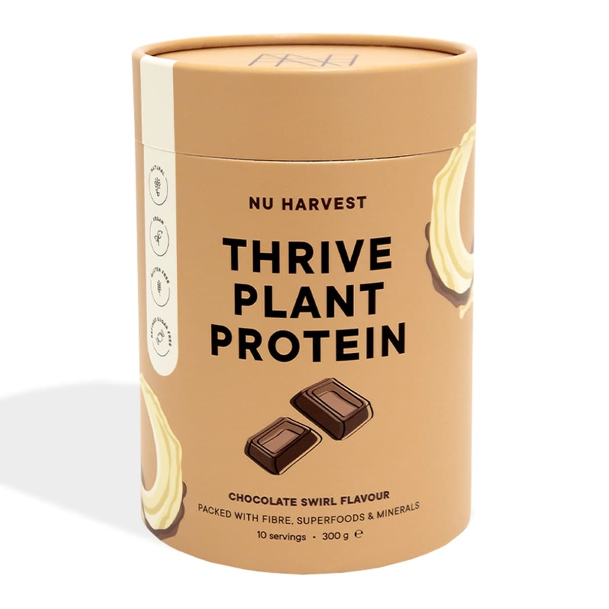 Thumbnail Nu Harvest Thrive Plant Protein Powder Chocolate 300g