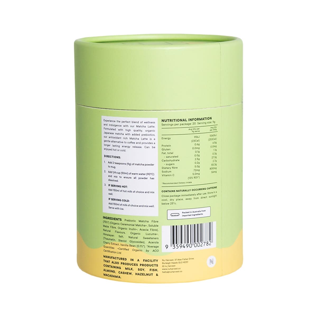 Thumbnail Nu Harvest Matcha Latte Powder Vanilla 180g
