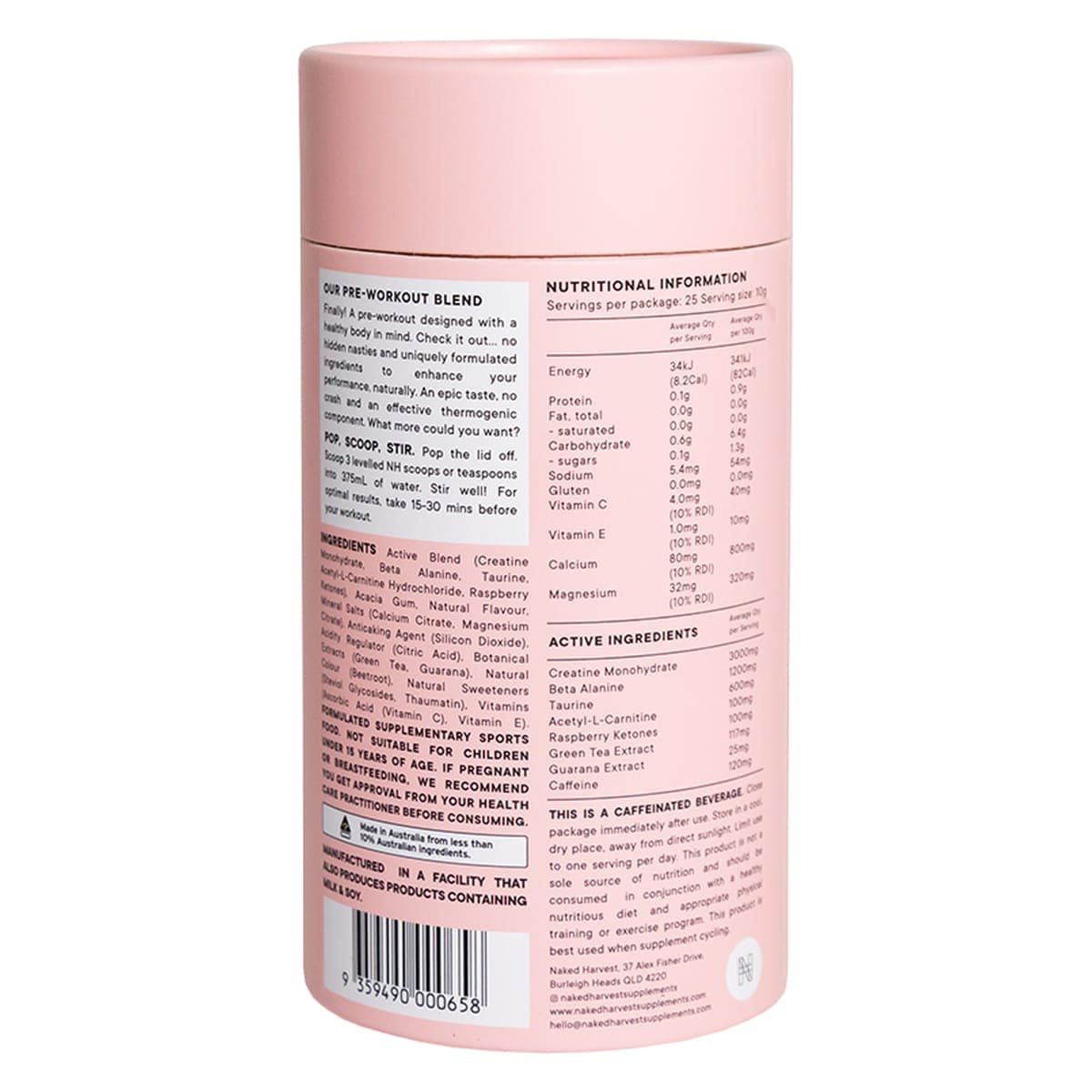 Thumbnail Nu Harvest Natural Pre Workout Strawberry 250g