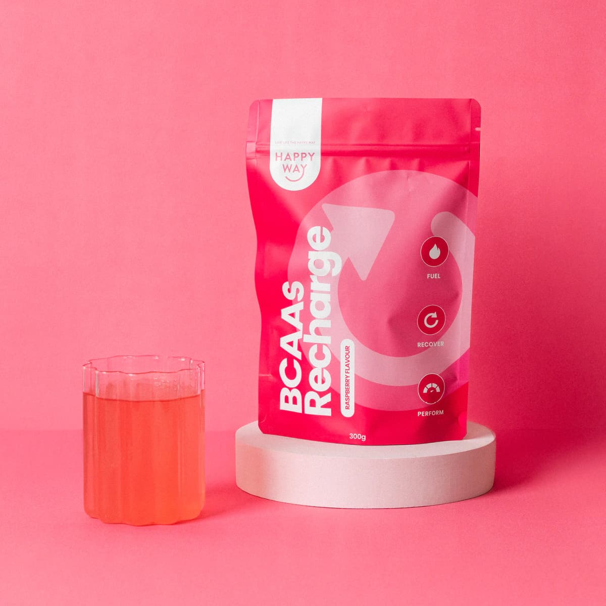 Thumbnail Happy Way Bcaa Powder Raspberry 300g