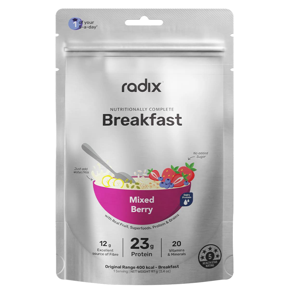 Thumbnail Radix Nutritionally Complete Breakfast Dairy Mixed Berry 95g