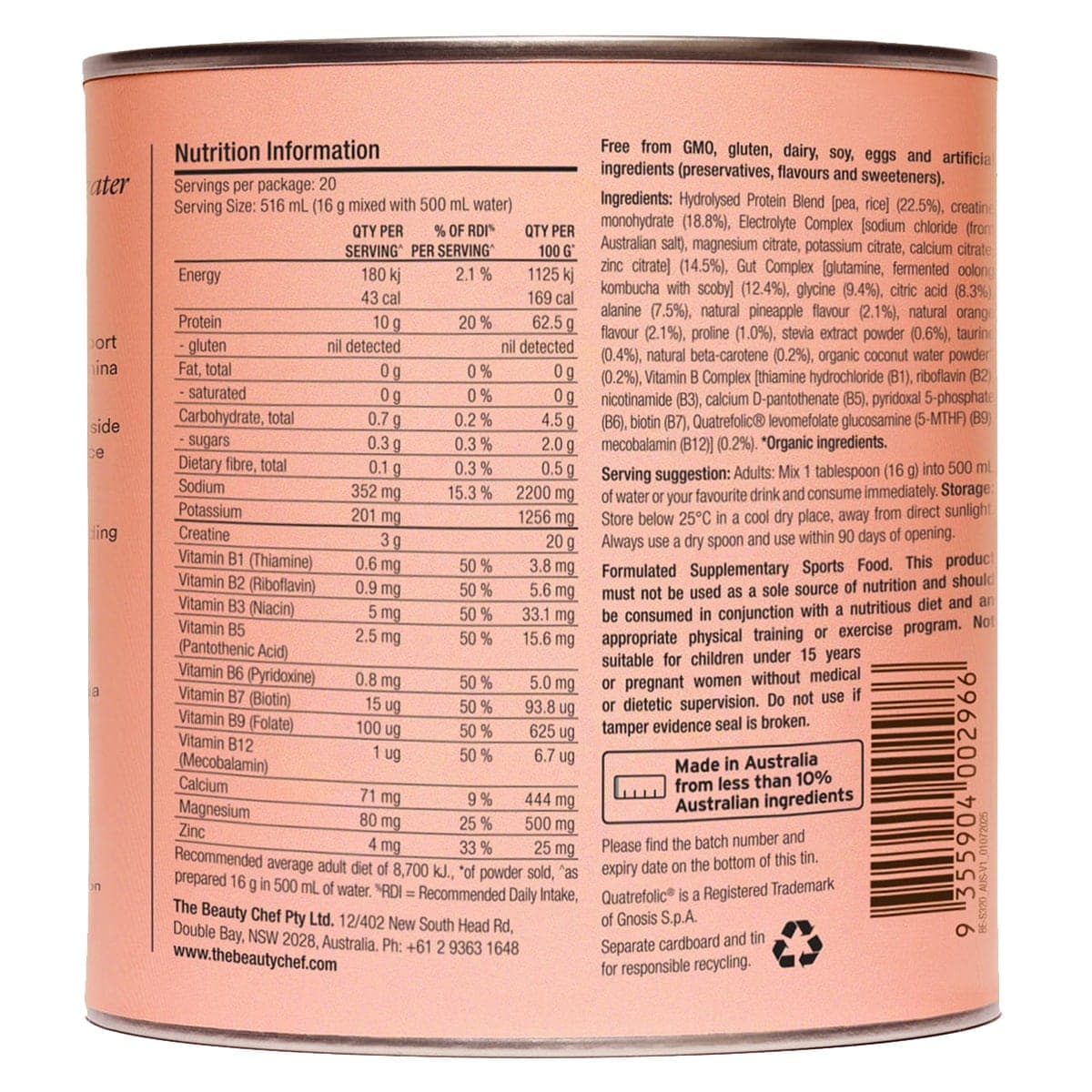 Thumbnail The Beauty Chef Body Electric Powder Tropical 320g