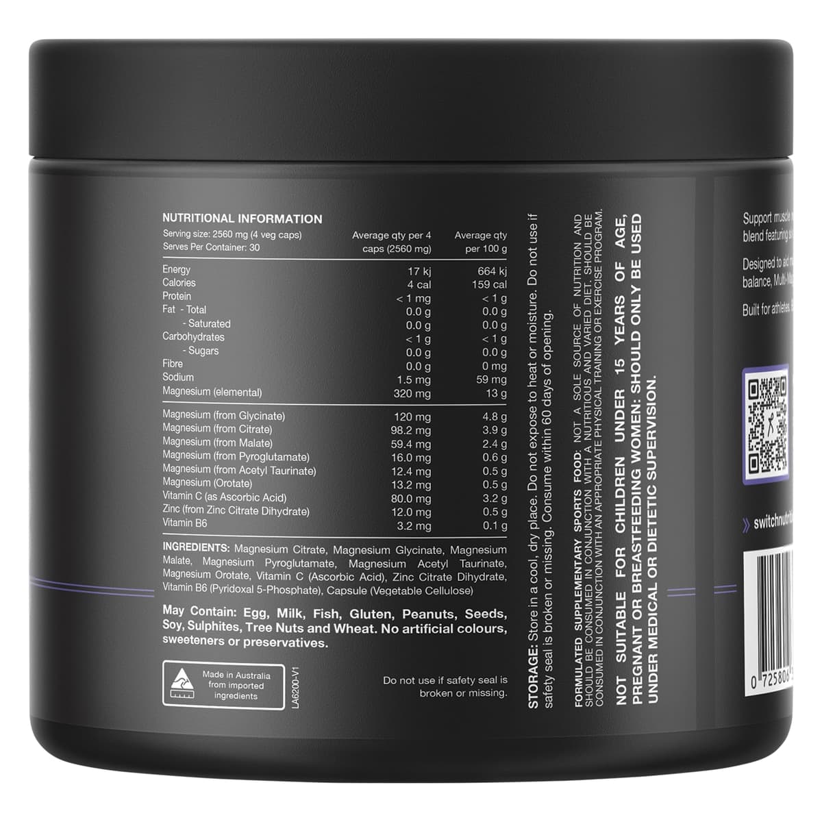 Thumbnail Switch Nutrition Multi-Mag Perform 120 Capsules