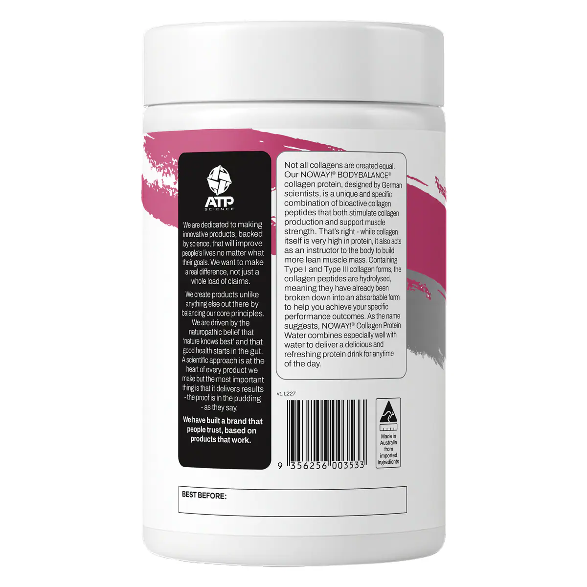 Thumbnail ATP Science Noway Collagen Protein Water Mixed Berry 750g