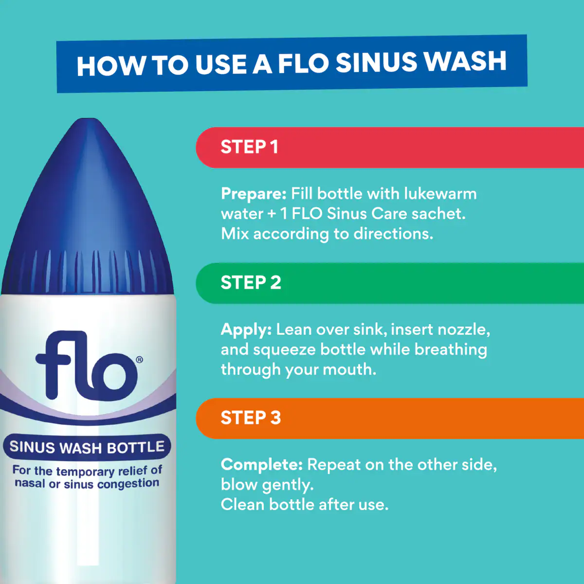 Thumbnail Flo Sinus Care Starter Kit with 12 Sachets & 1 Wash Bottle