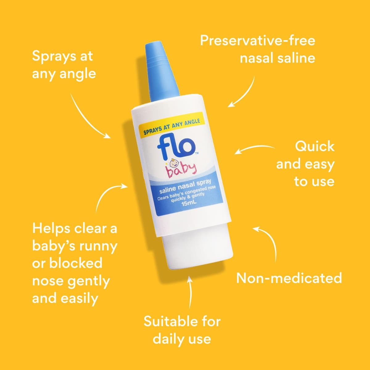 Thumbnail Flo Baby Saline Nasal Spray 15ml