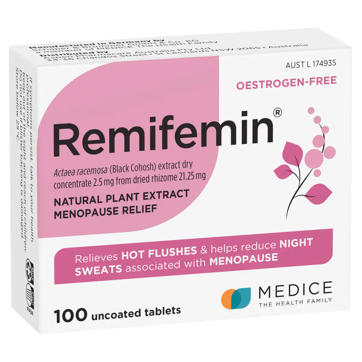 Thumbnail Remifemin Menopause Symptom Relief 100 Tablets