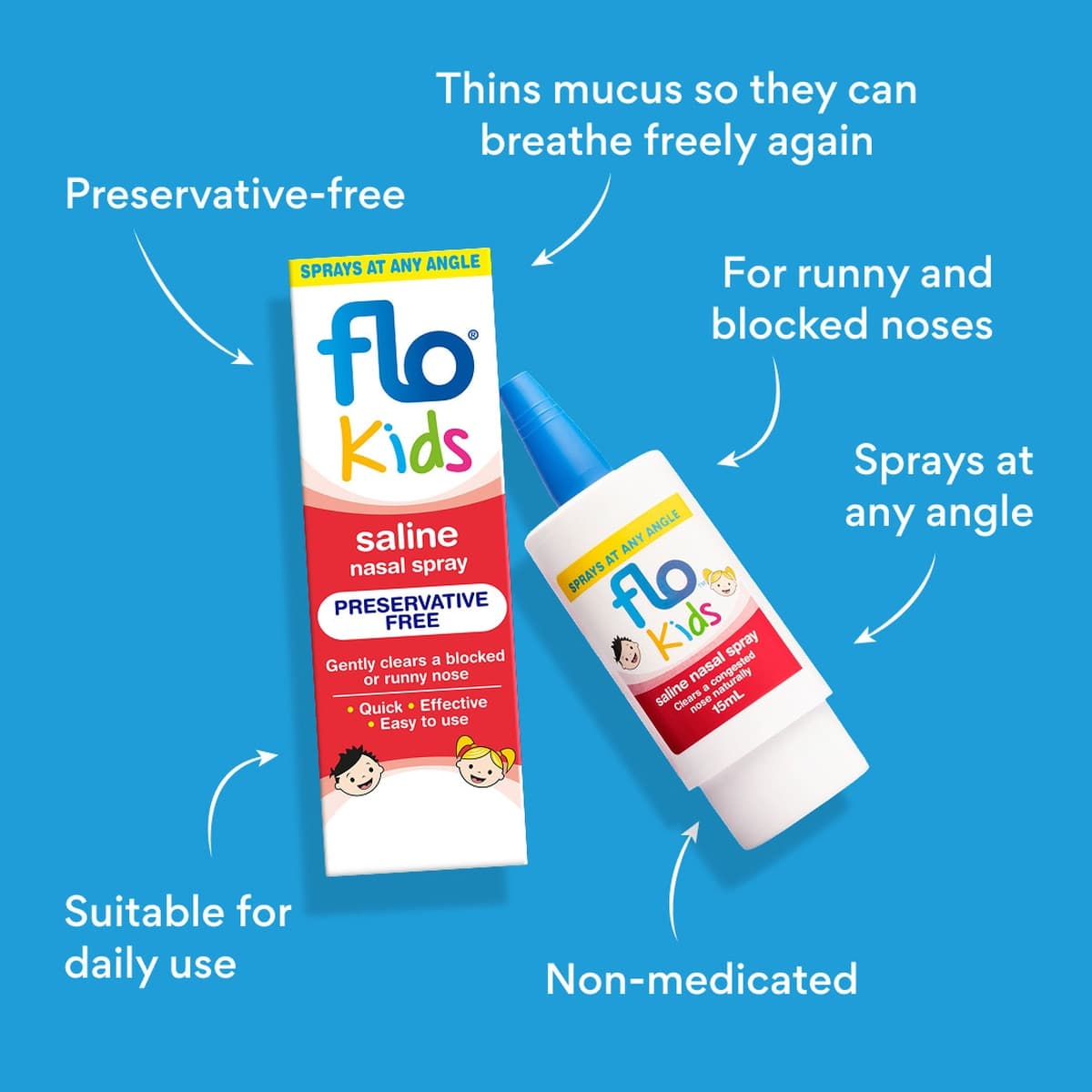 Thumbnail Flo Kids Saline Nasal Spray 15ml