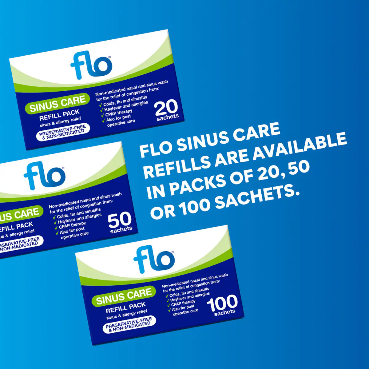 Thumbnail Flo Sinus Care Refill Sachets 100 Pack