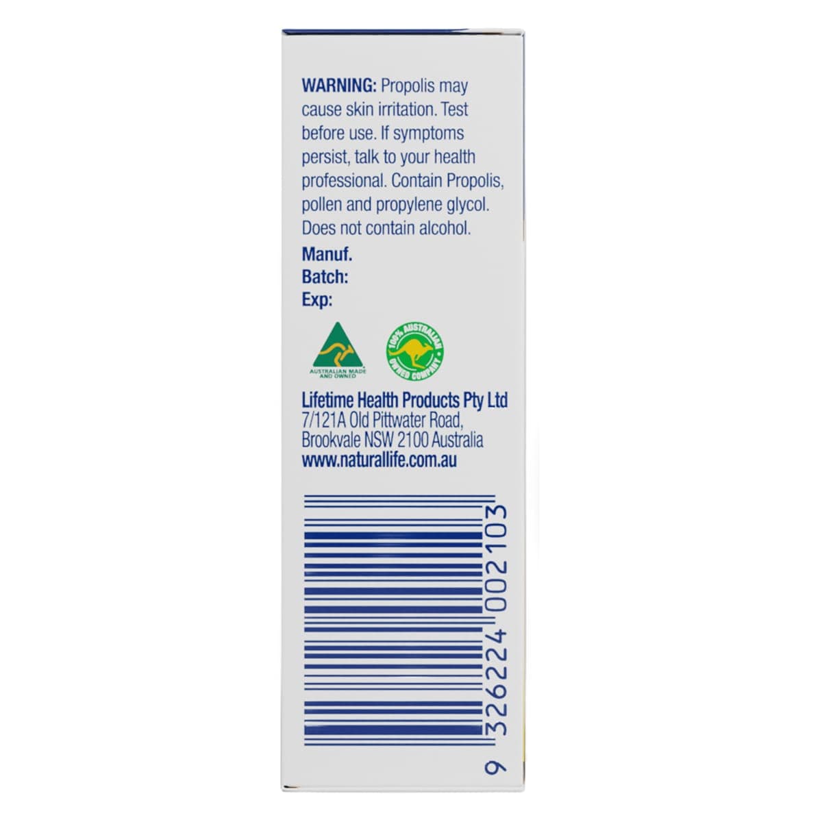 Thumbnail Natural Life Propolis Liquid 40% No Alcohol 25ml