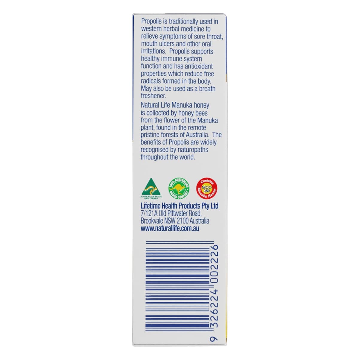 Thumbnail Natural Life Propolis & Manuka Honey Spray 30ml