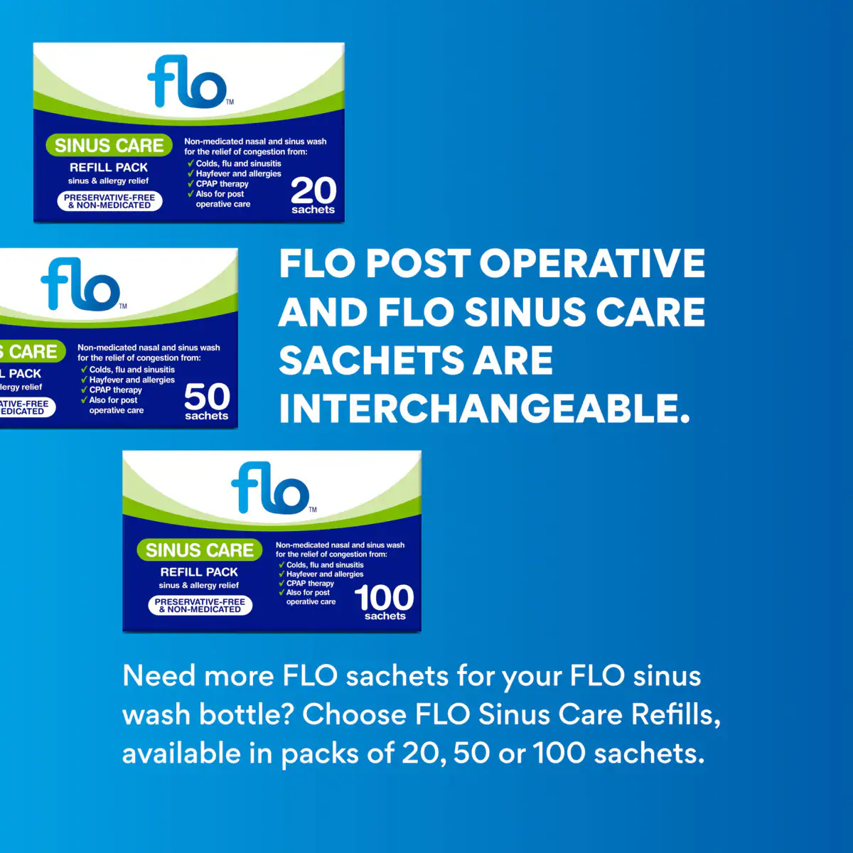 Thumbnail Flo Post Operative Nasal & Sinus Care Kit 70 Sachets