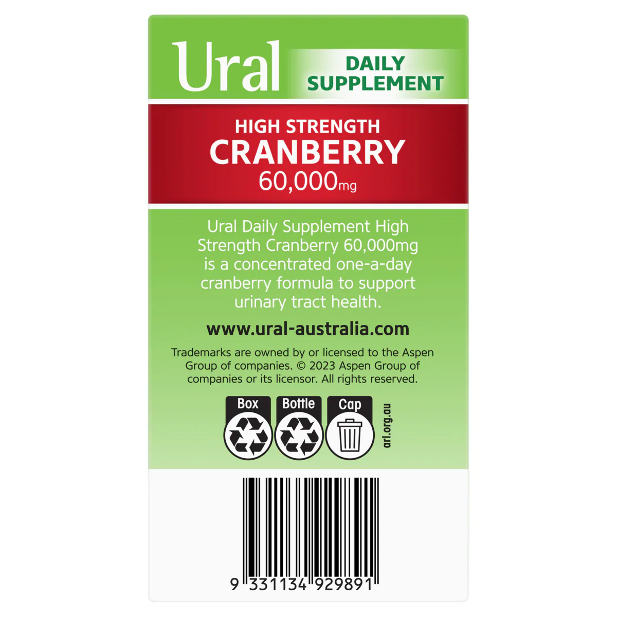 Thumbnail Ural High Strength Cranberry 60000mg 90 Capsules
