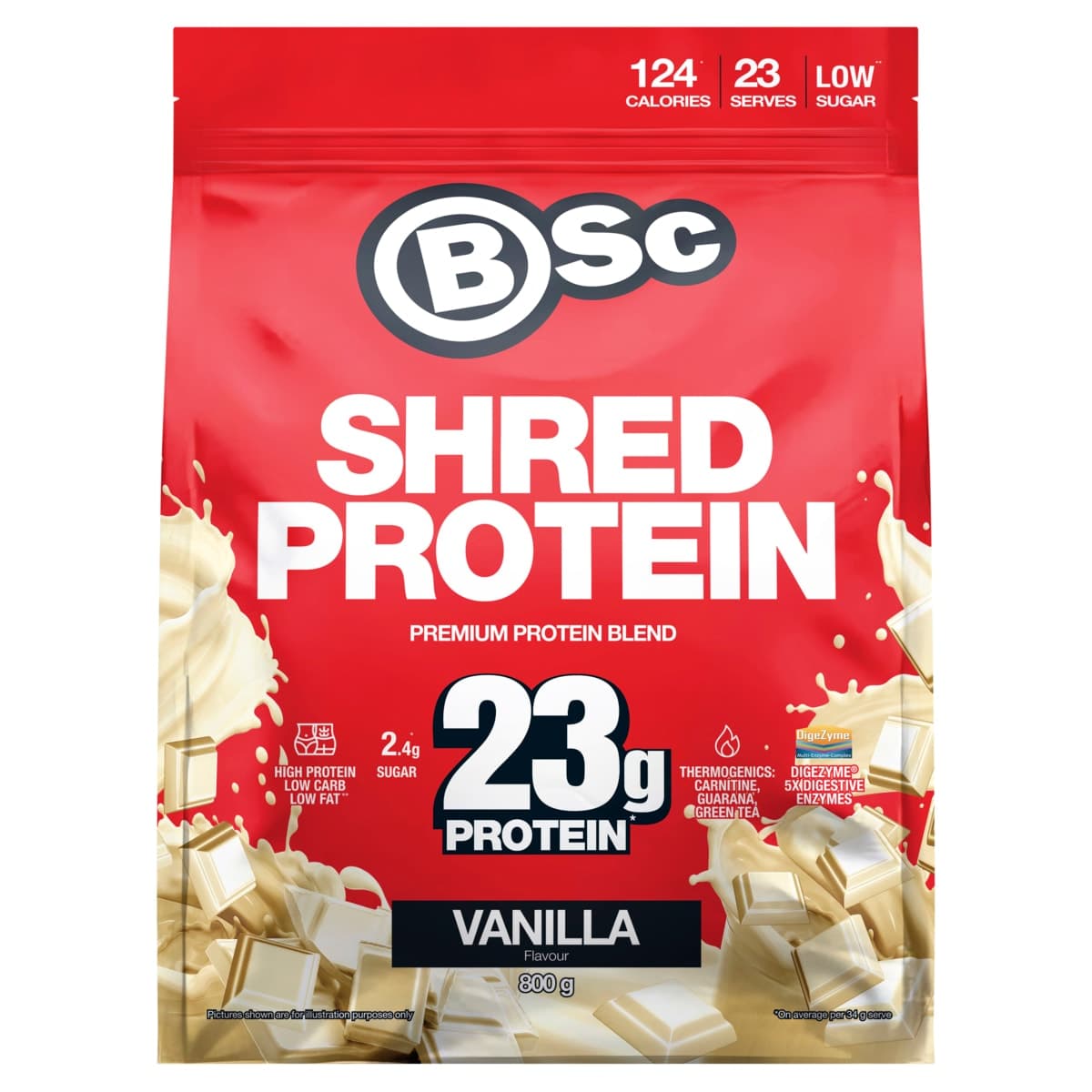 Thumbnail BSc Shred Protein Powder Vanilla 800g