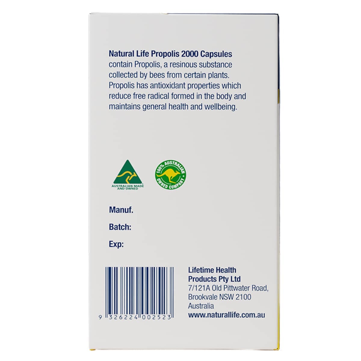 Thumbnail Natural Life Propolis 2000mg 365 Capsules