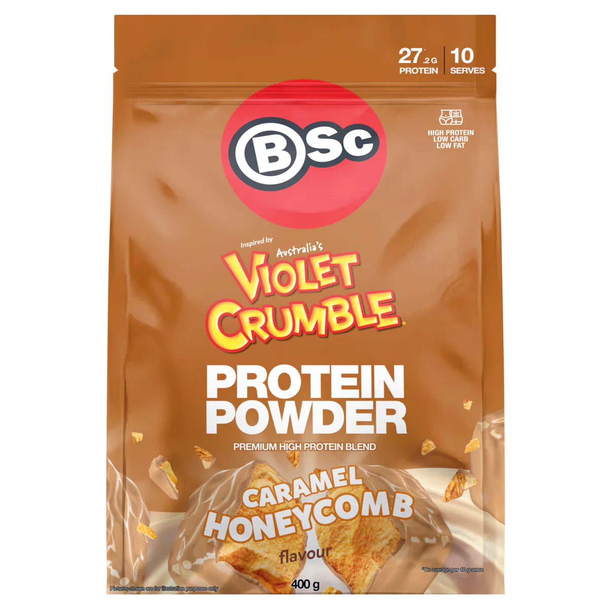 Thumbnail BSc x Violet Crumble Protein Powder Caramel Honeycomb 400g