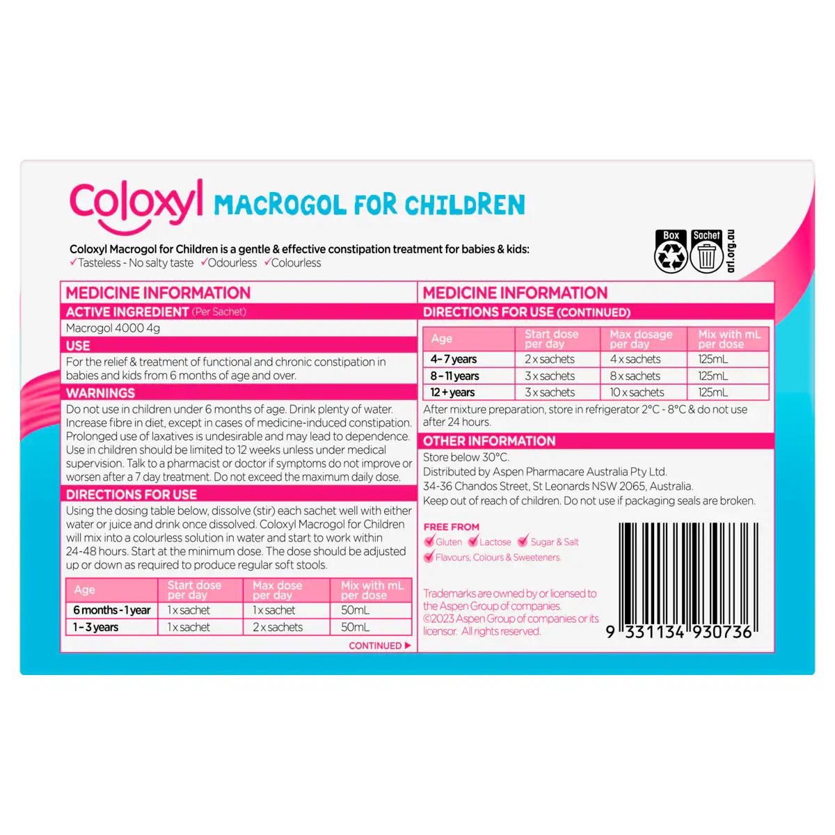 Thumbnail Coloxyl Macrogol Powder for Children 14 Sachets