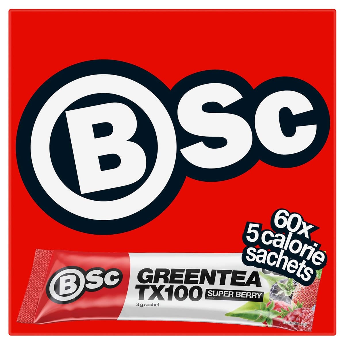 Thumbnail BSc Green Tea TX100 Super Berry 60 x 3g Sachets