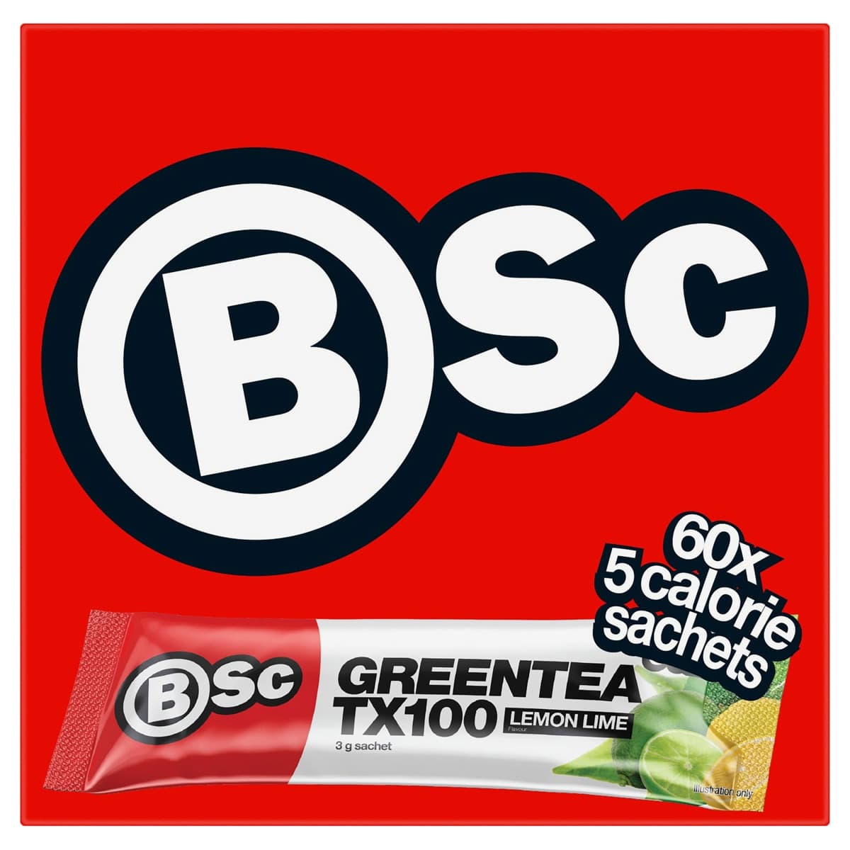 Thumbnail BSc Green Tea TX100 Lemon Lime 60 x 3g Sachets