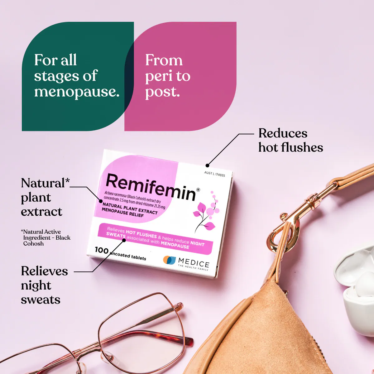 Thumbnail Remifemin Menopause Symptom Relief 200 Tablets