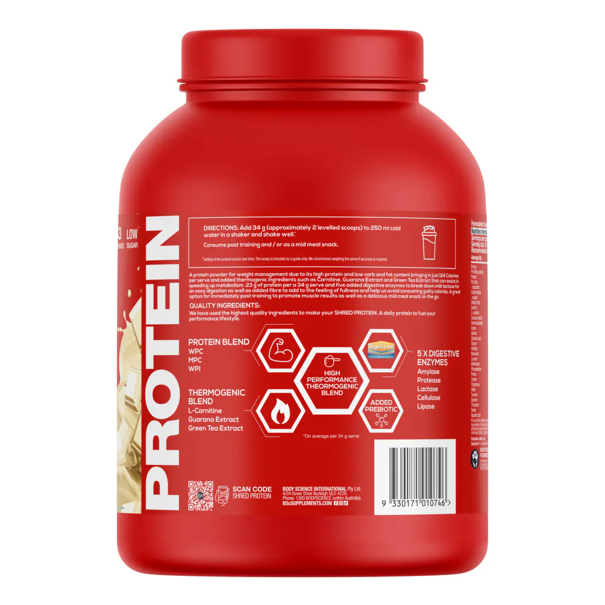 Thumbnail BSc Shred Protein Powder Vanilla 1.8kg