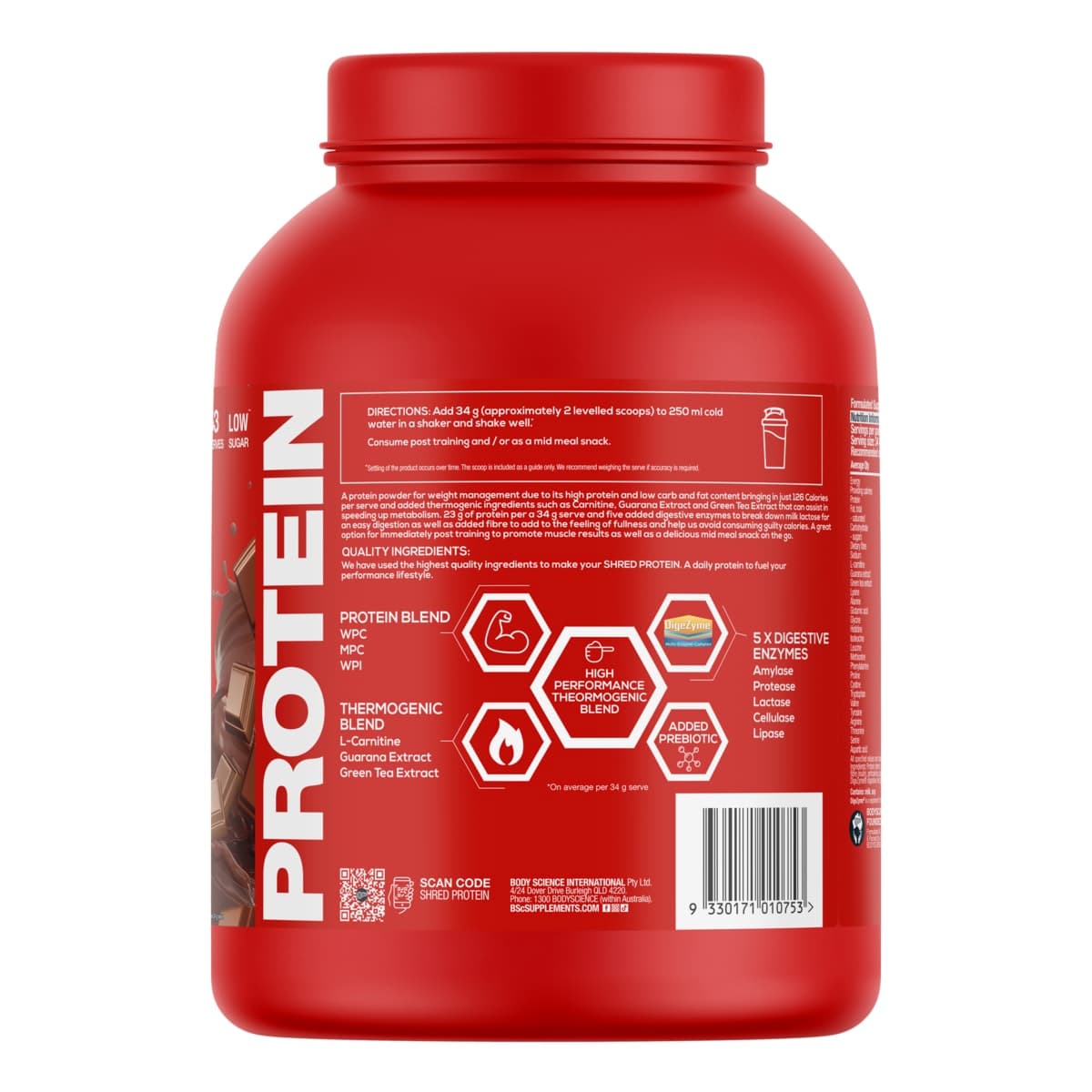 Thumbnail BSc Shred Protein Powder Chocolate 1.8kg