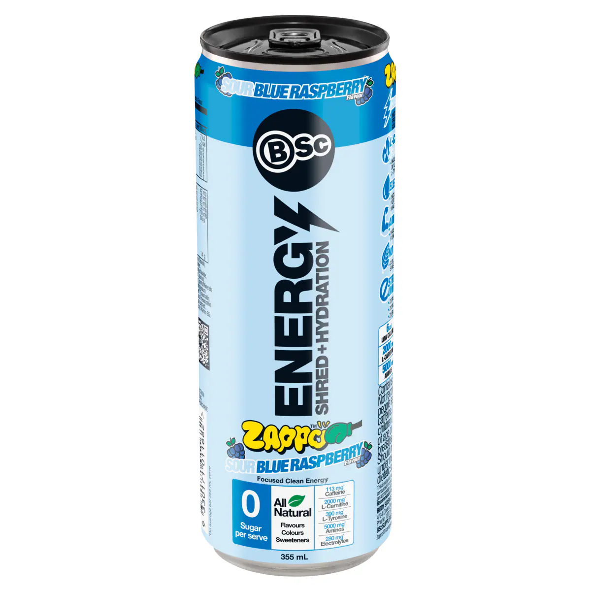 Thumbnail BSc Energy Shred + Hydration Zappo Sour Blue Raspberry 355ml