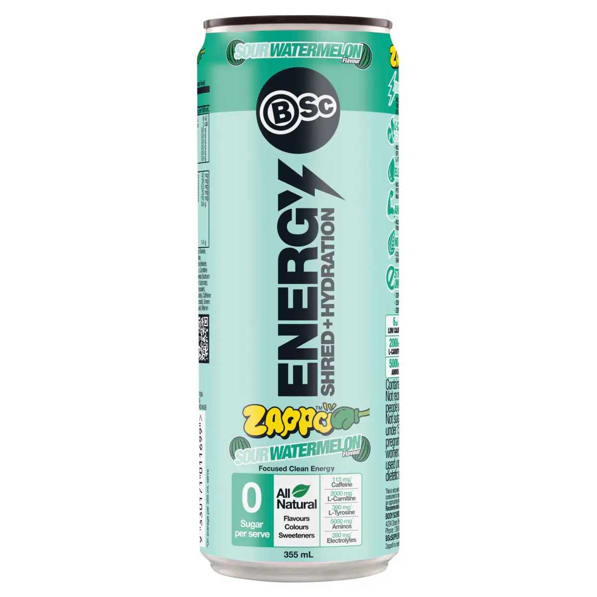 Thumbnail BSc Energy Shred + Hydration Zappo Sour Watermelon 355ml