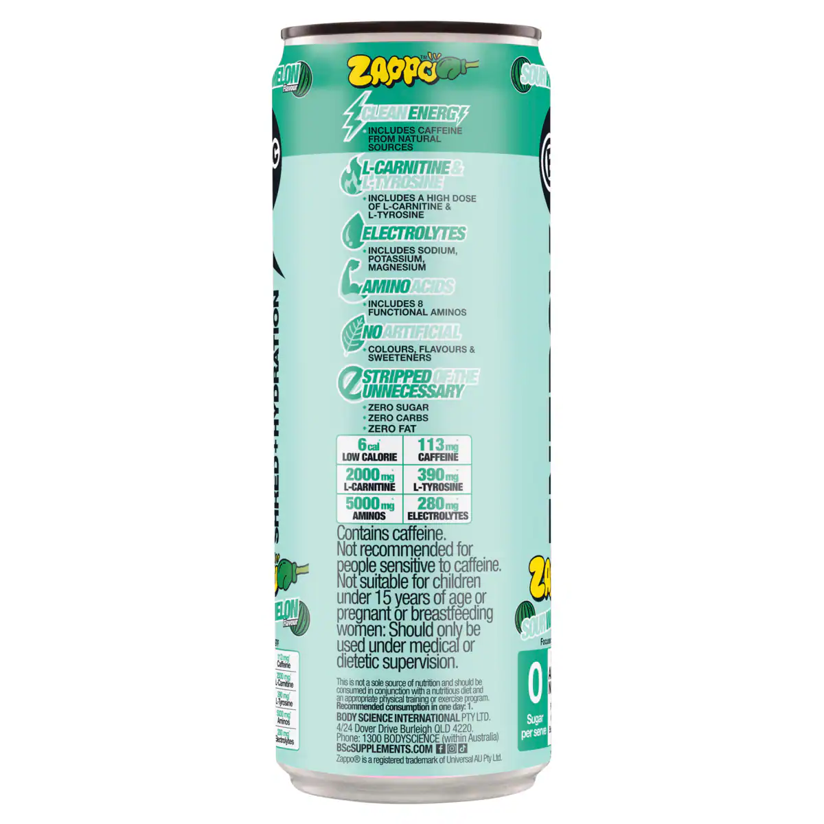 Thumbnail BSc Energy Shred + Hydration Zappo Sour Watermelon 355ml