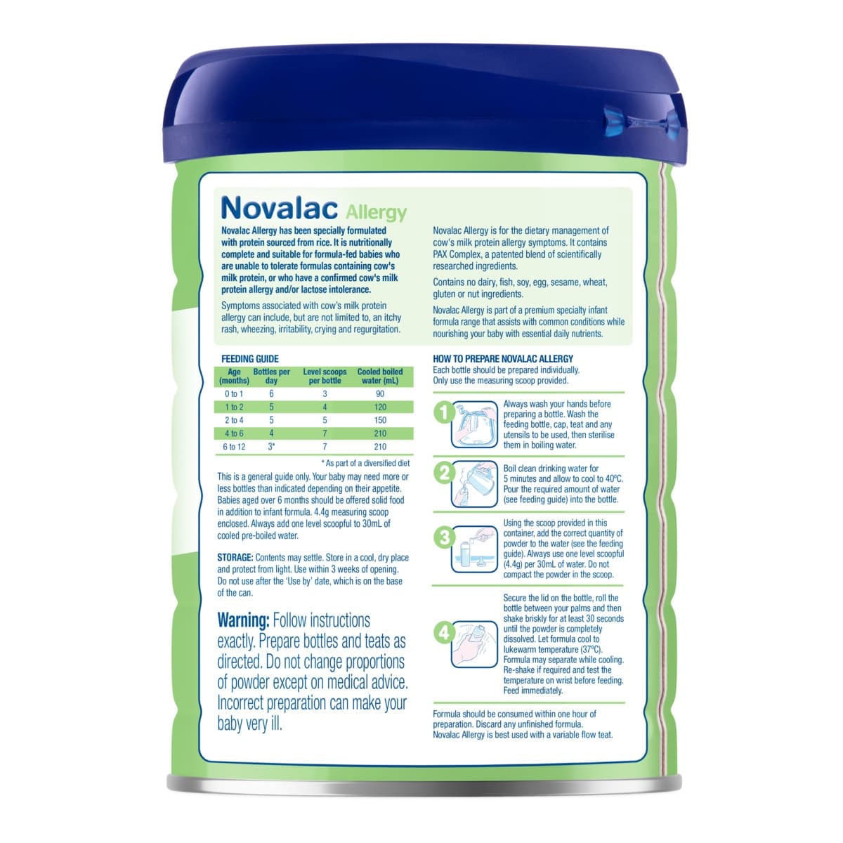 Thumbnail Novalac Allergy Premium Rice Based Infant Formula 0-12Months 800g