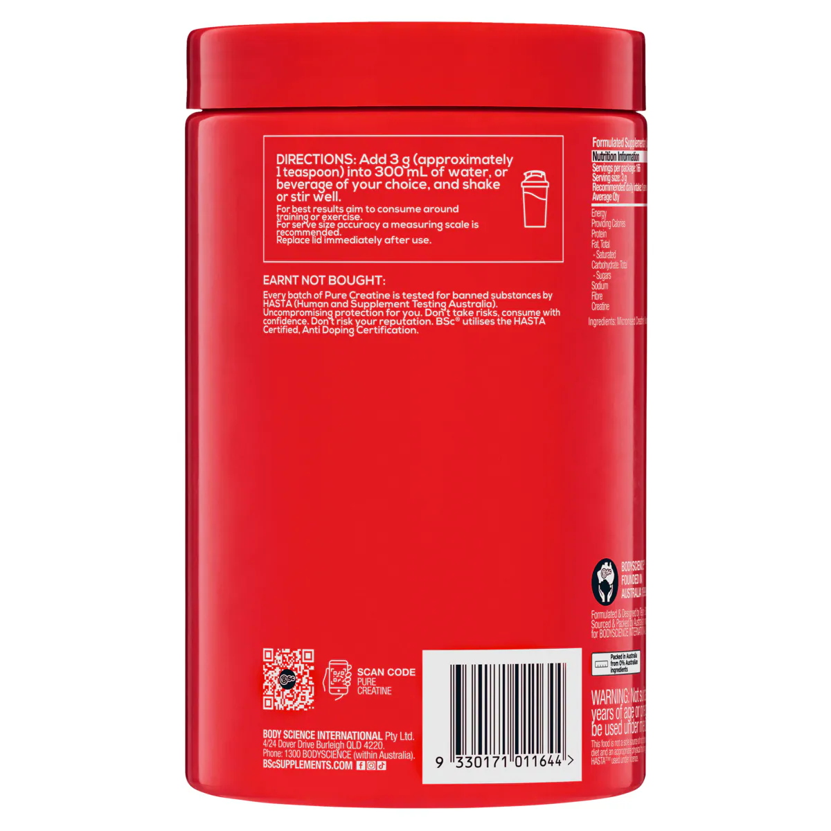 Thumbnail BSc Pure Creatine Monohydrate Powder 500g
