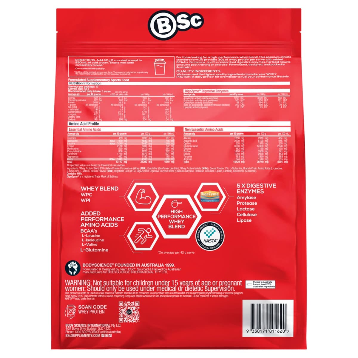 Thumbnail BSc Whey Protein Powder Chocolate 720g